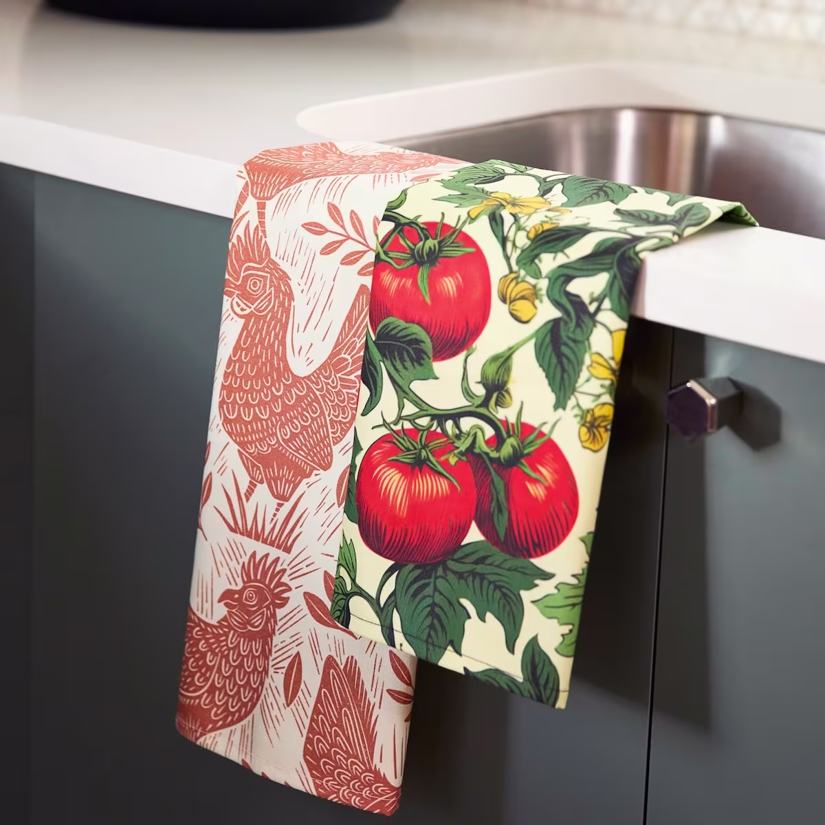 Farmhouse tea towels made of Linen Cotton Canvas