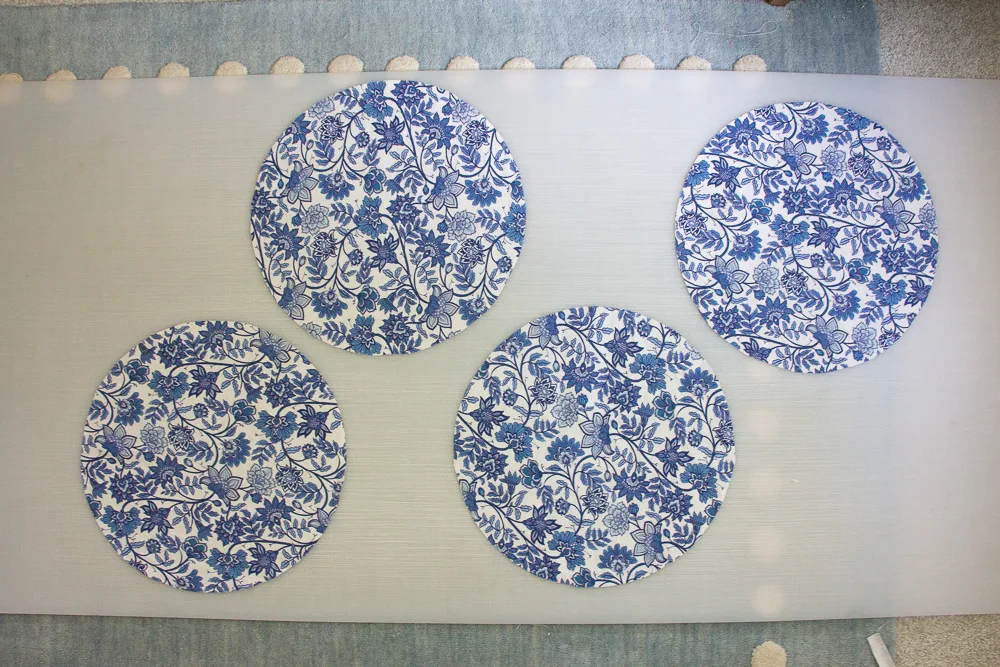 Place the placemat pattern on top of the fabric and cut out with fabric scissors | Spoonflower Blog 
