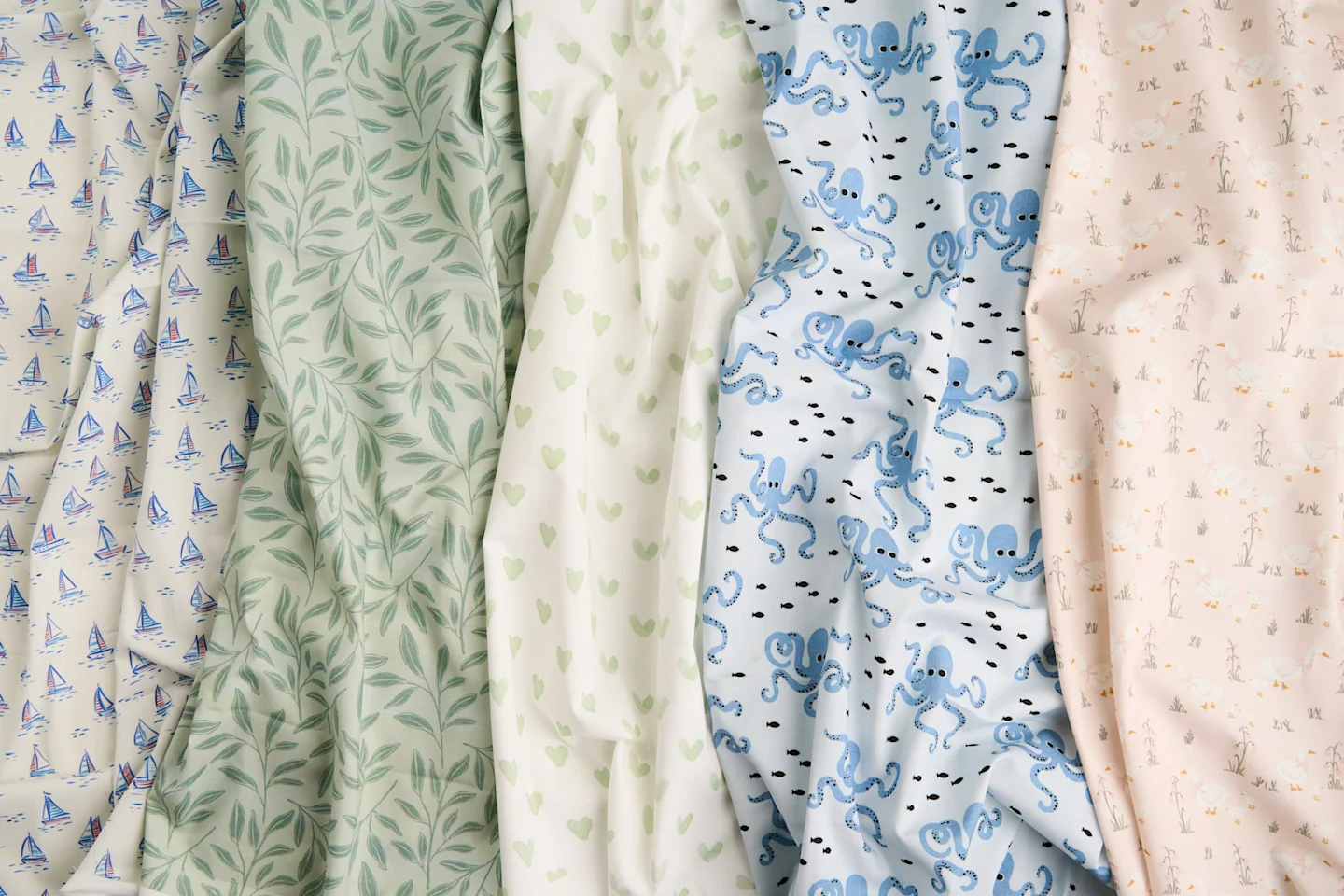 Spoonflower assortment of fabric and designs