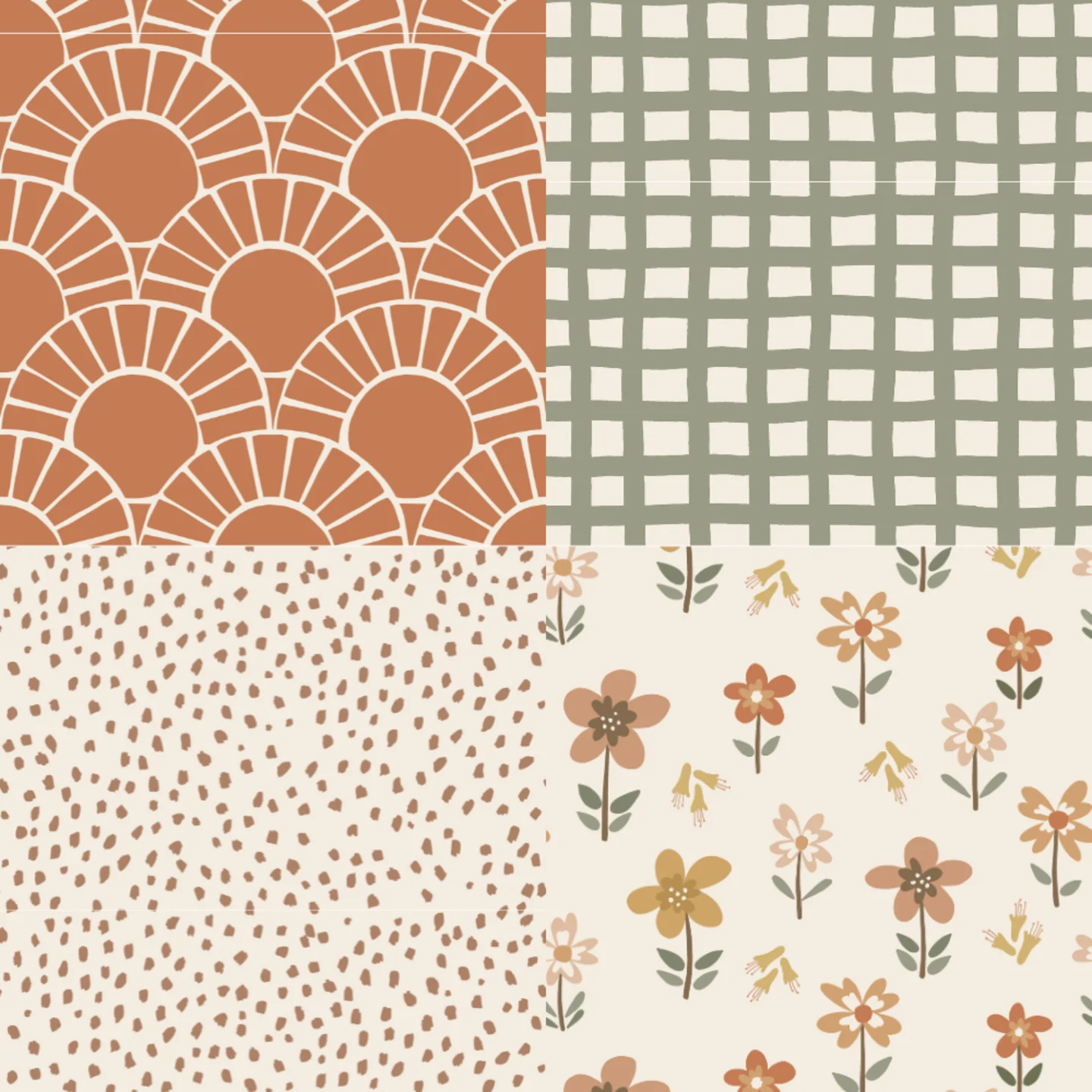 A grid of 4 neutral baby designs from erin__kendal
