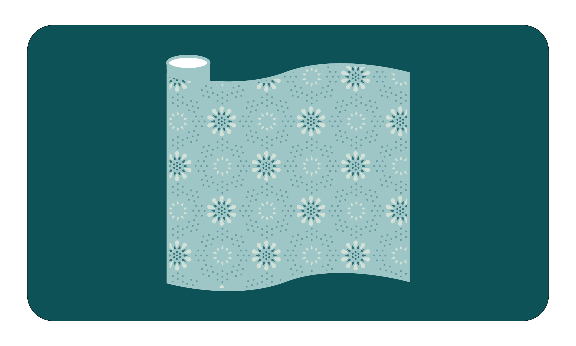 Illustration of a roll of wallpaper