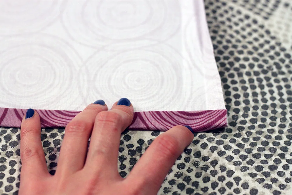 fold the edges of your Lightweight Cotton Twill