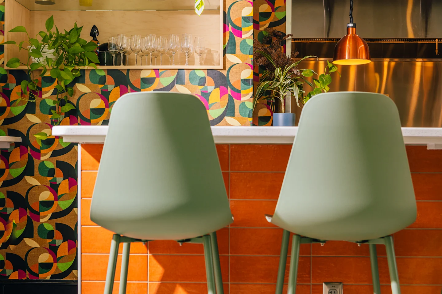 Bar and dining room at Ajja restaurant in Raleigh