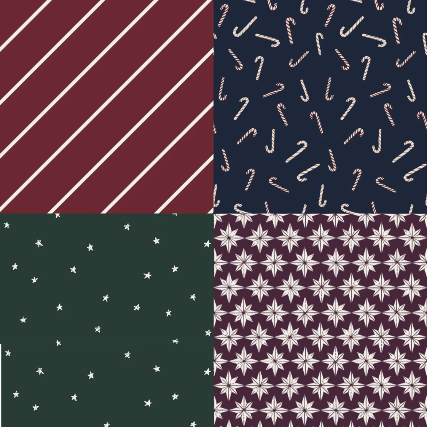 A grid of 4 Christmas designs from erin__kendal