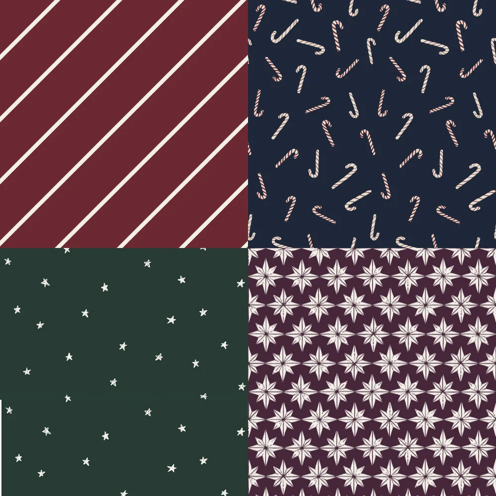 A grid of 4 Christmas designs from erin__kendal