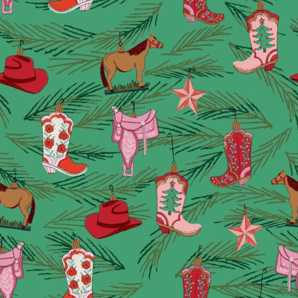 Cowgirl Christmas fabric by andrea_lauren