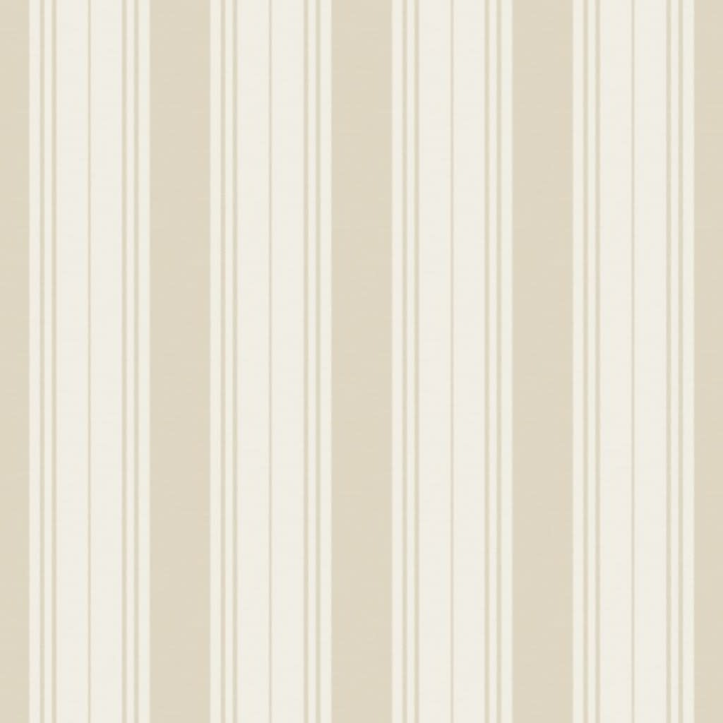 Lolia Warm Neutral Vintage Ticking Stripe oatmeal cream Terri Conrad Designs copy Wallpaper by terriconraddesigns