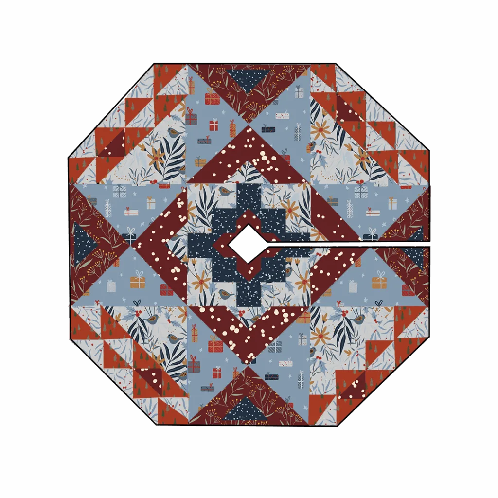 Mock up of TQandLPQPatternShop's quilted Christmas tree skit