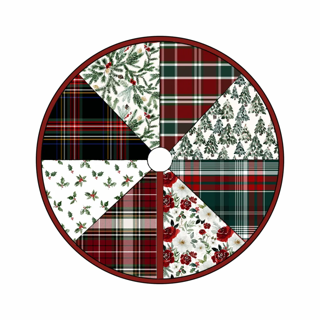 Mock up of Heather Handmade Shop Christmas Tree Skirt Sewing Pattern