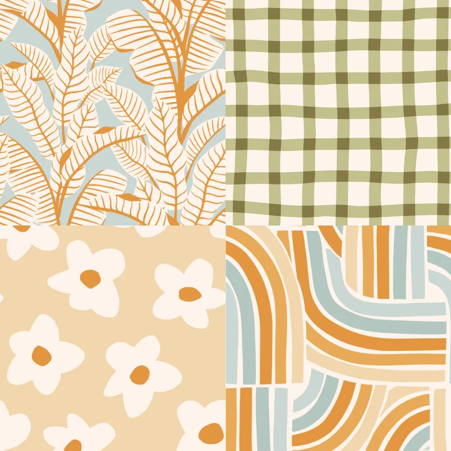 A grid of 4 summer designs from erin__kendal