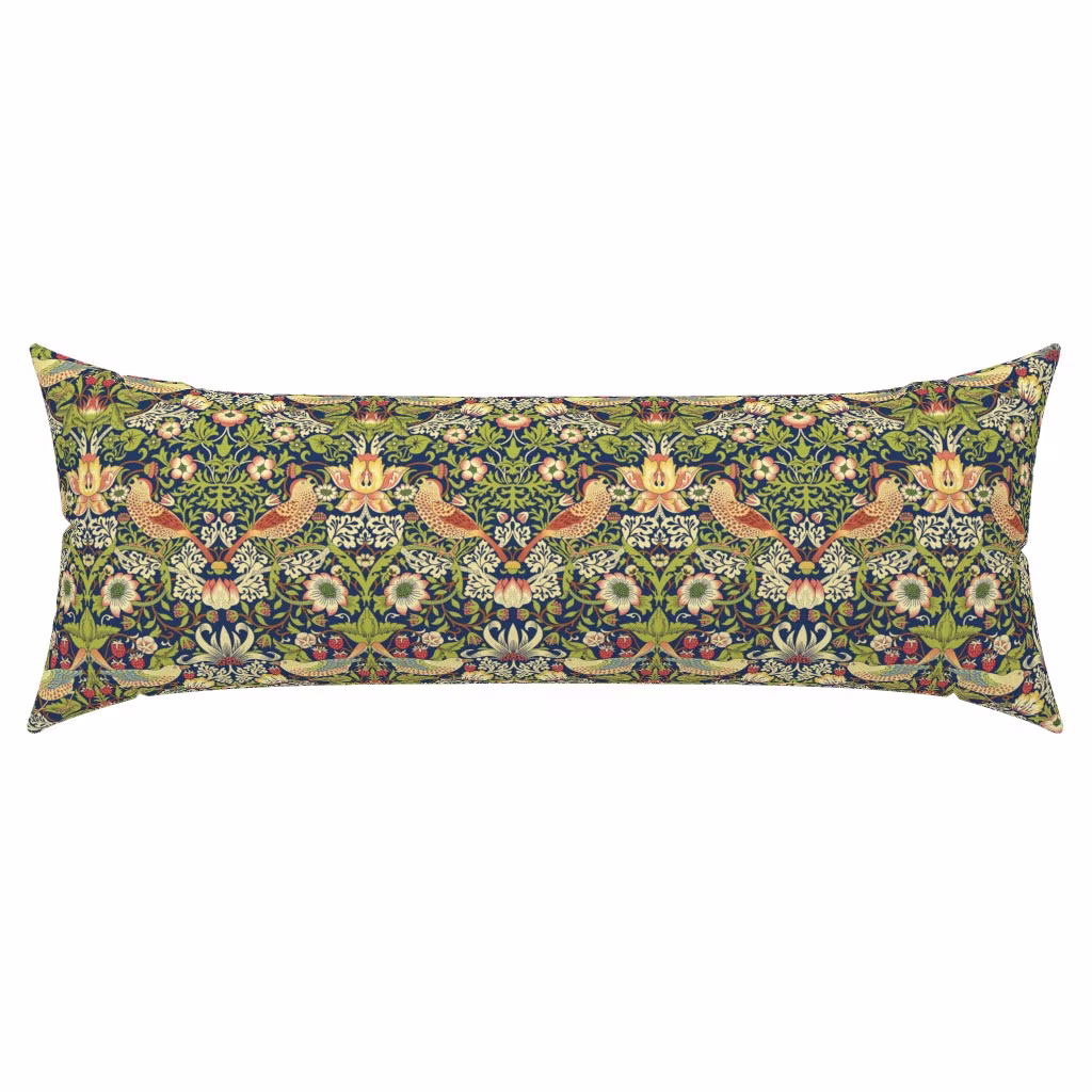 A William Morris inspired xl lumbar throw pillow