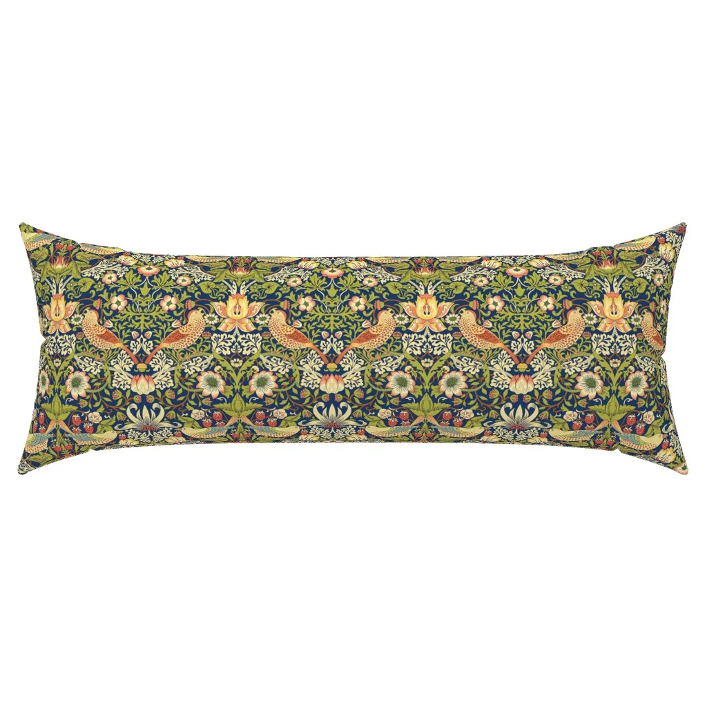 A William Morris inspired xl lumbar throw pillow
