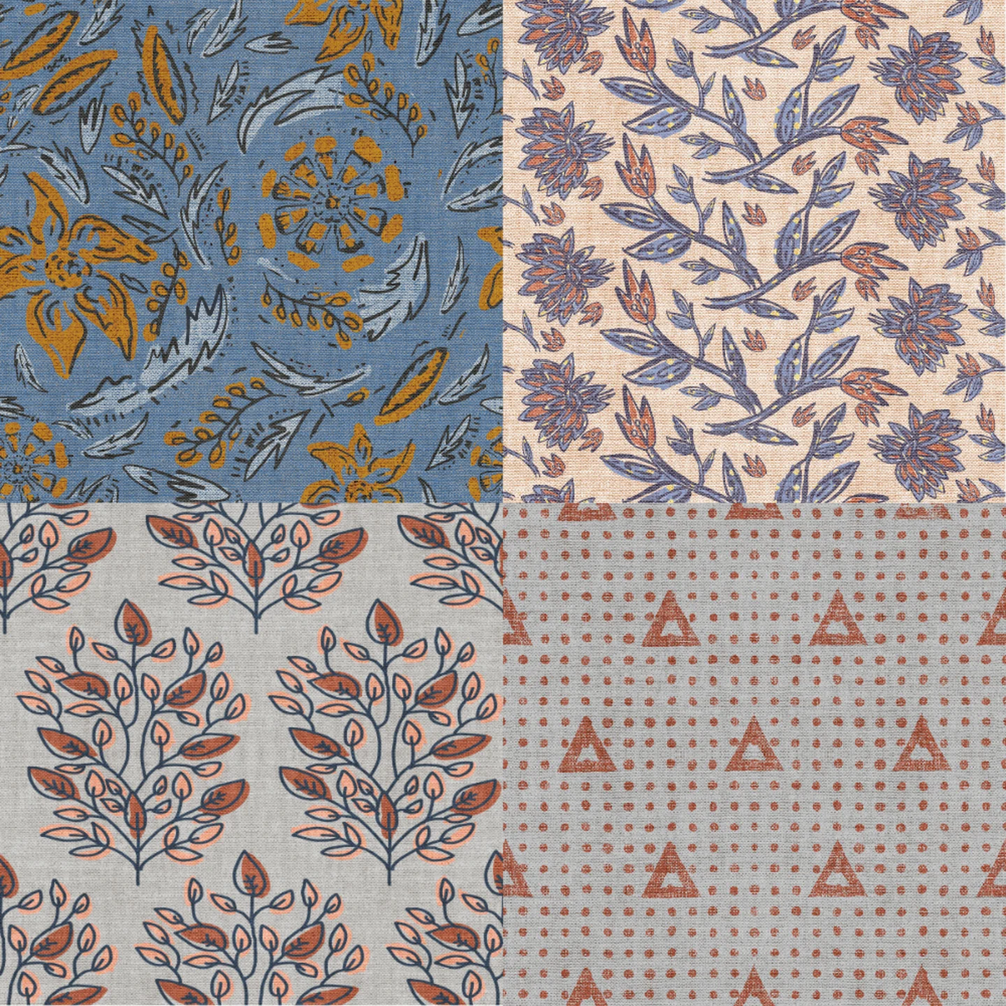 A grid of 4 boho designs from holli_zollinger