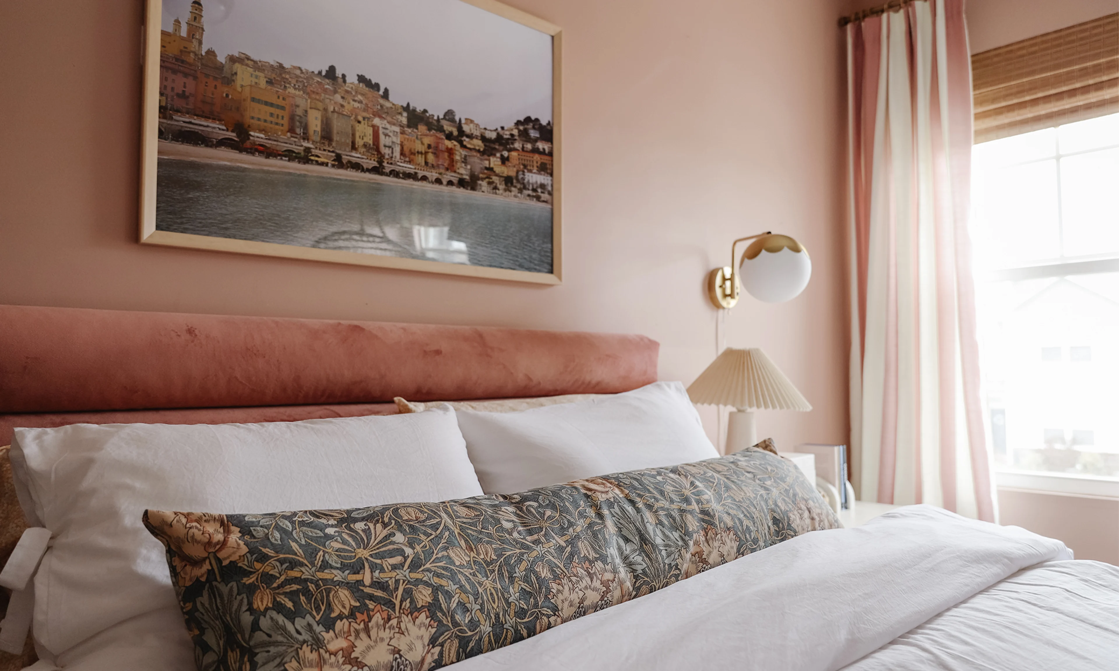 Tiffany DeLangie's soft warm blush room makeover from Pretty Real Blog