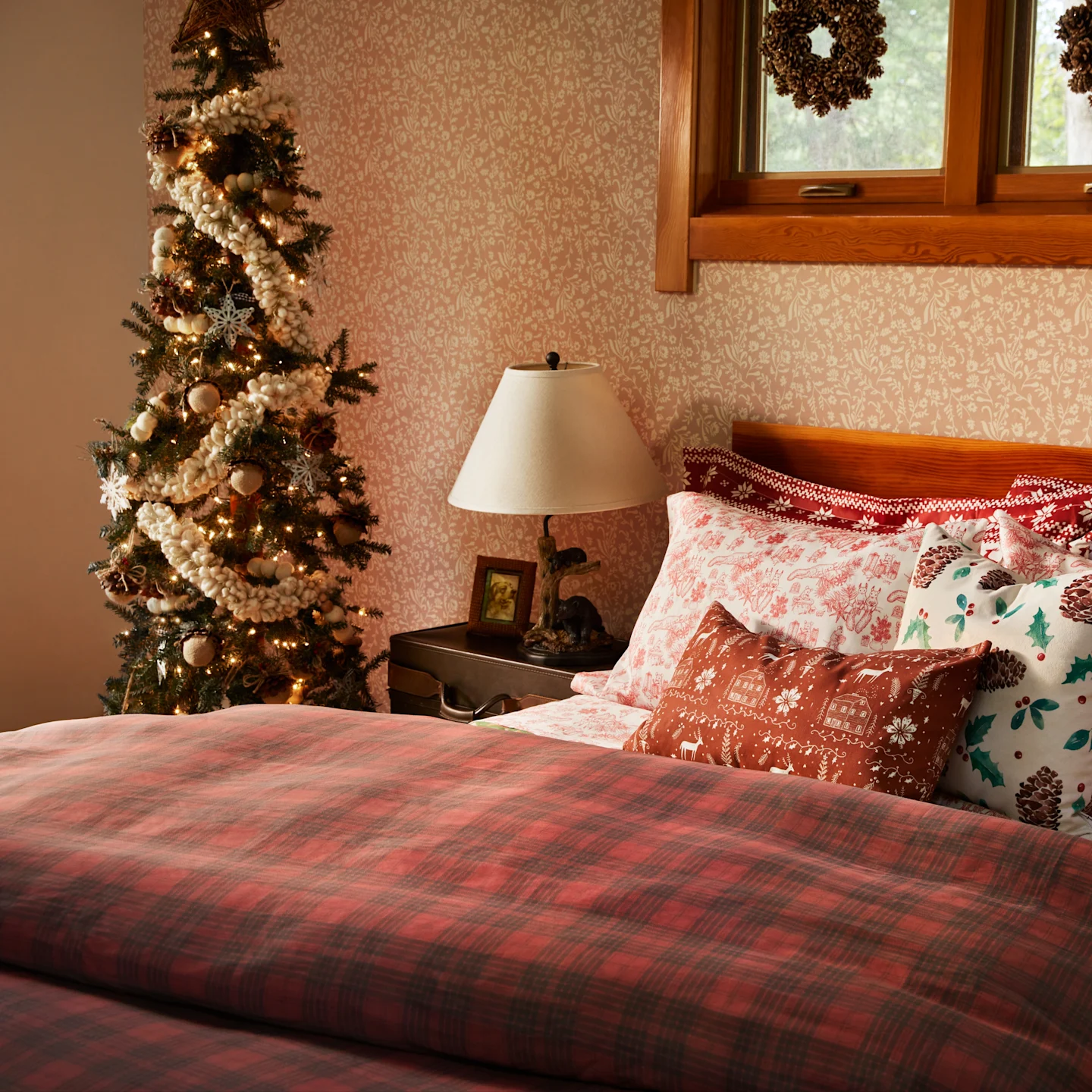 cozy cabin plaid duvet cover