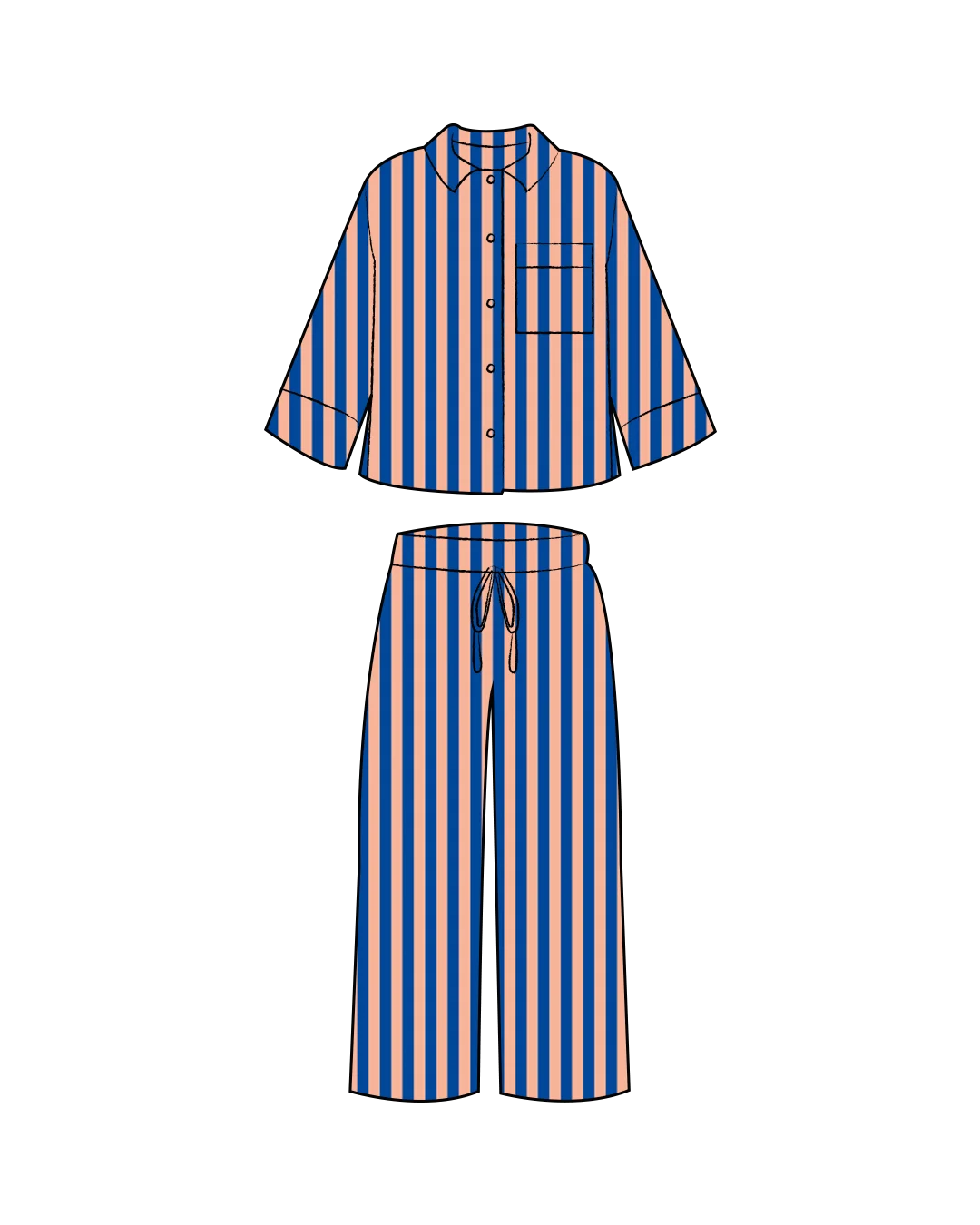 Closet Core's Fran Pajama sewing pattern mock up