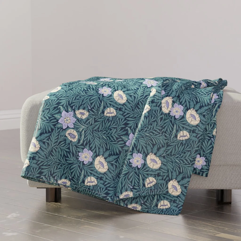 A modern Arts & Crafts throw blanket