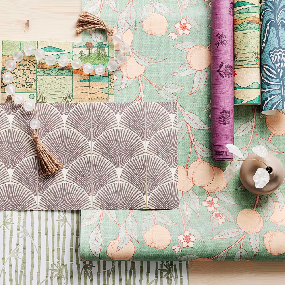 Japandi farmhouse wallpaper rolls