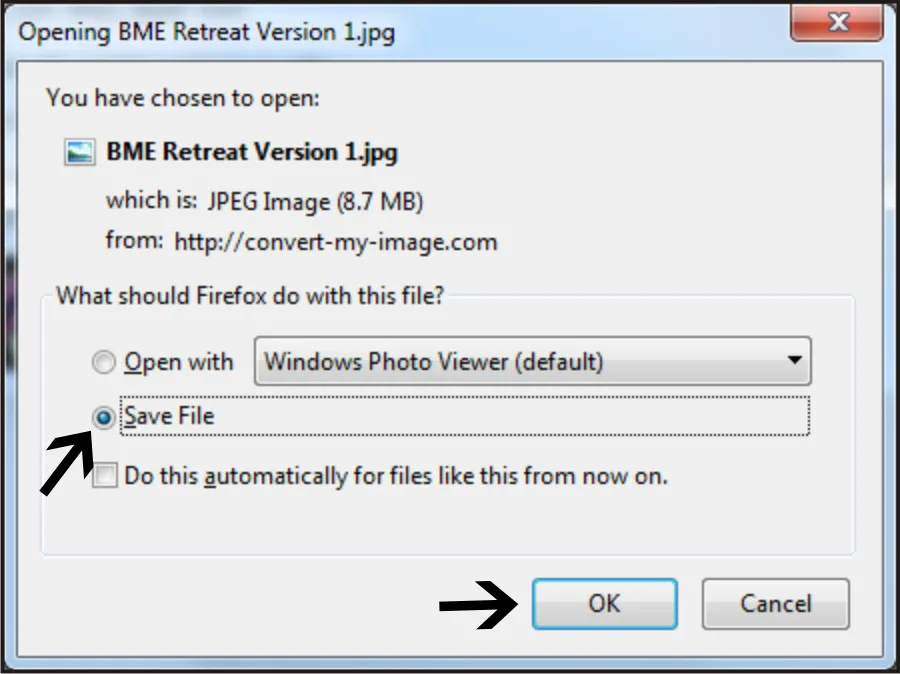 Saving the fabric poster file as a JPG.
