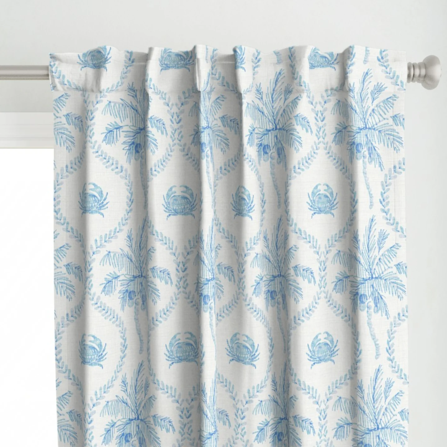 Coastal crab curtains by Spoonflower