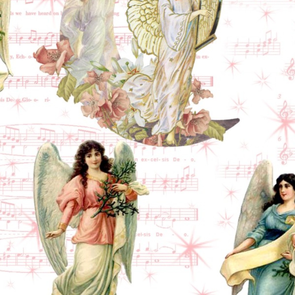 Angels on High fabric by lilyoake