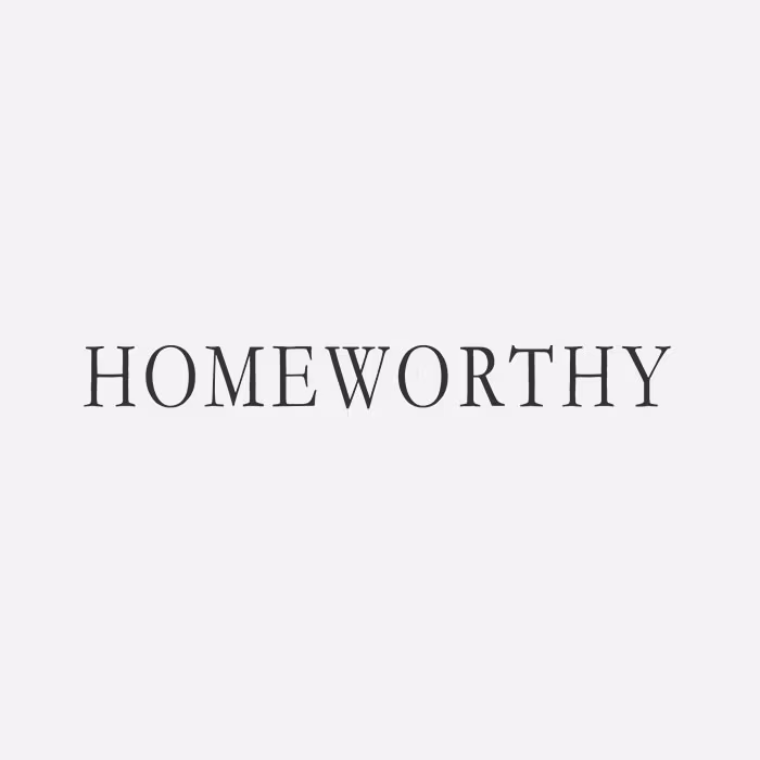 Homeworthy logo on a grey background.