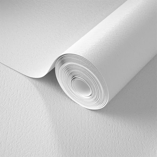 Close up of unprinted non-pasted traditional pebble wallpaper.