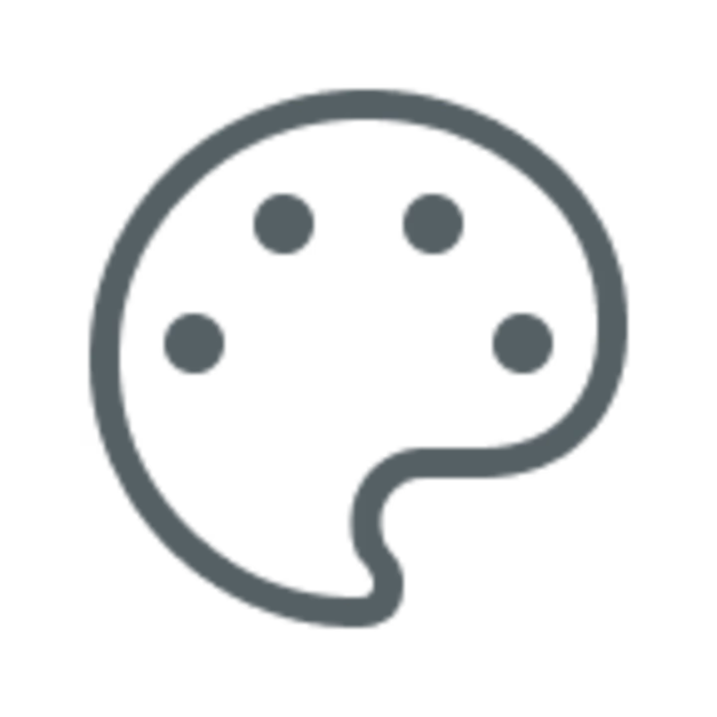 Artist's paint palette icon.