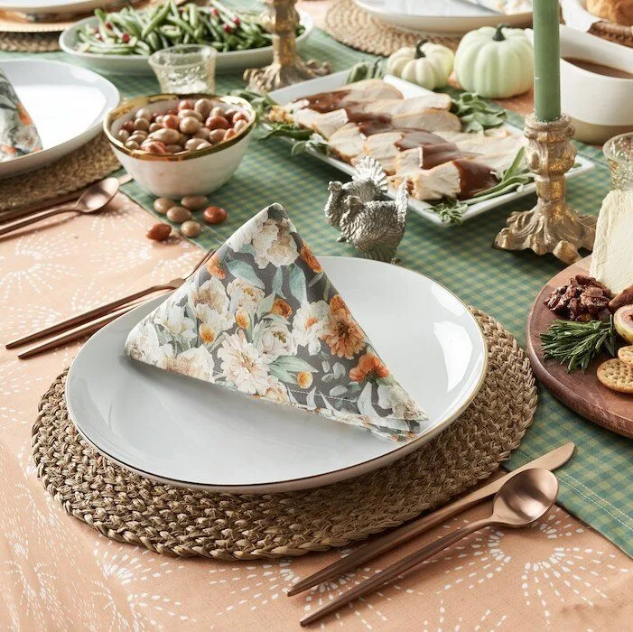 Longleaf Sateen Grand fabric styled to showcase its elegant, refined quality