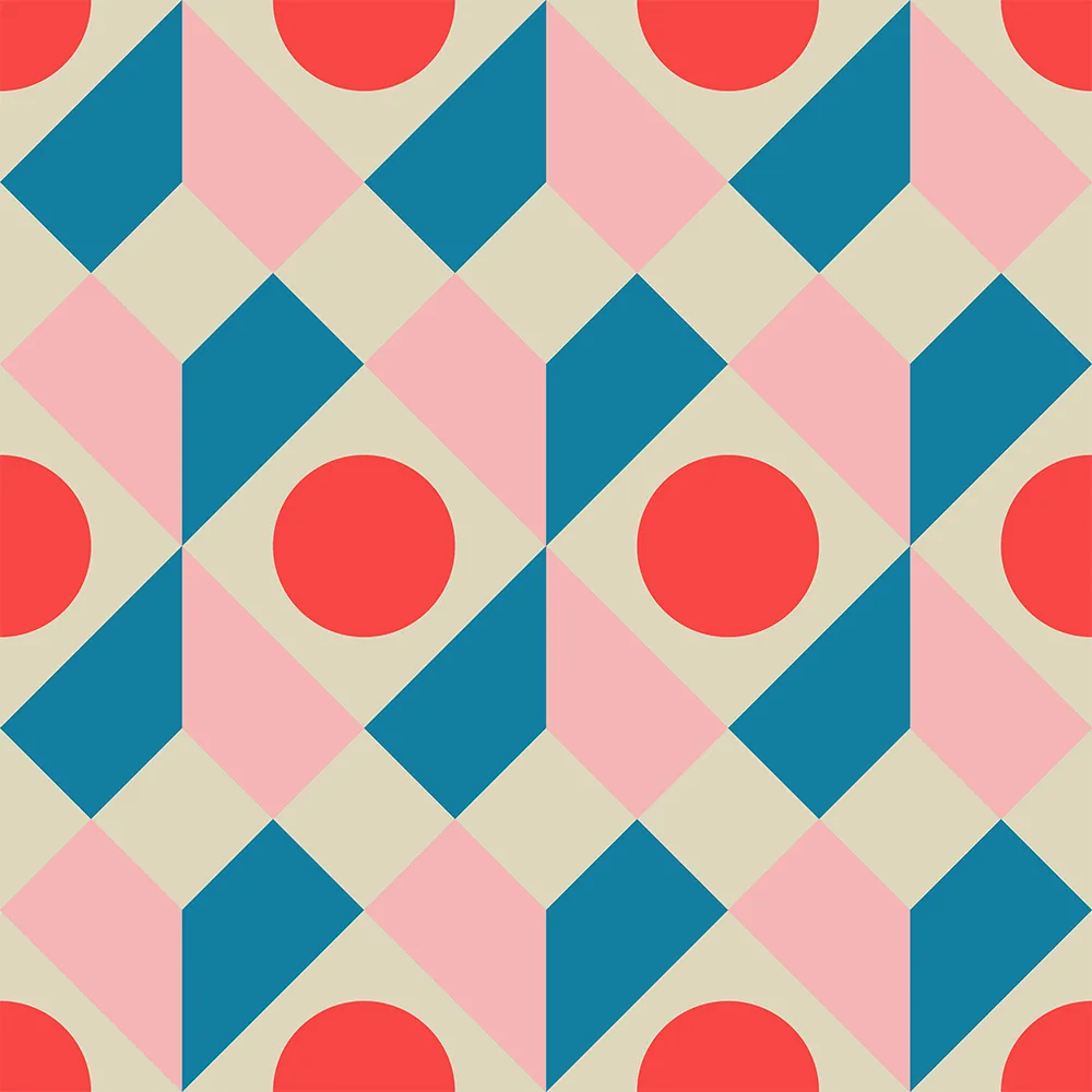 A bright geometric Bauhaus design from holli_zollinger