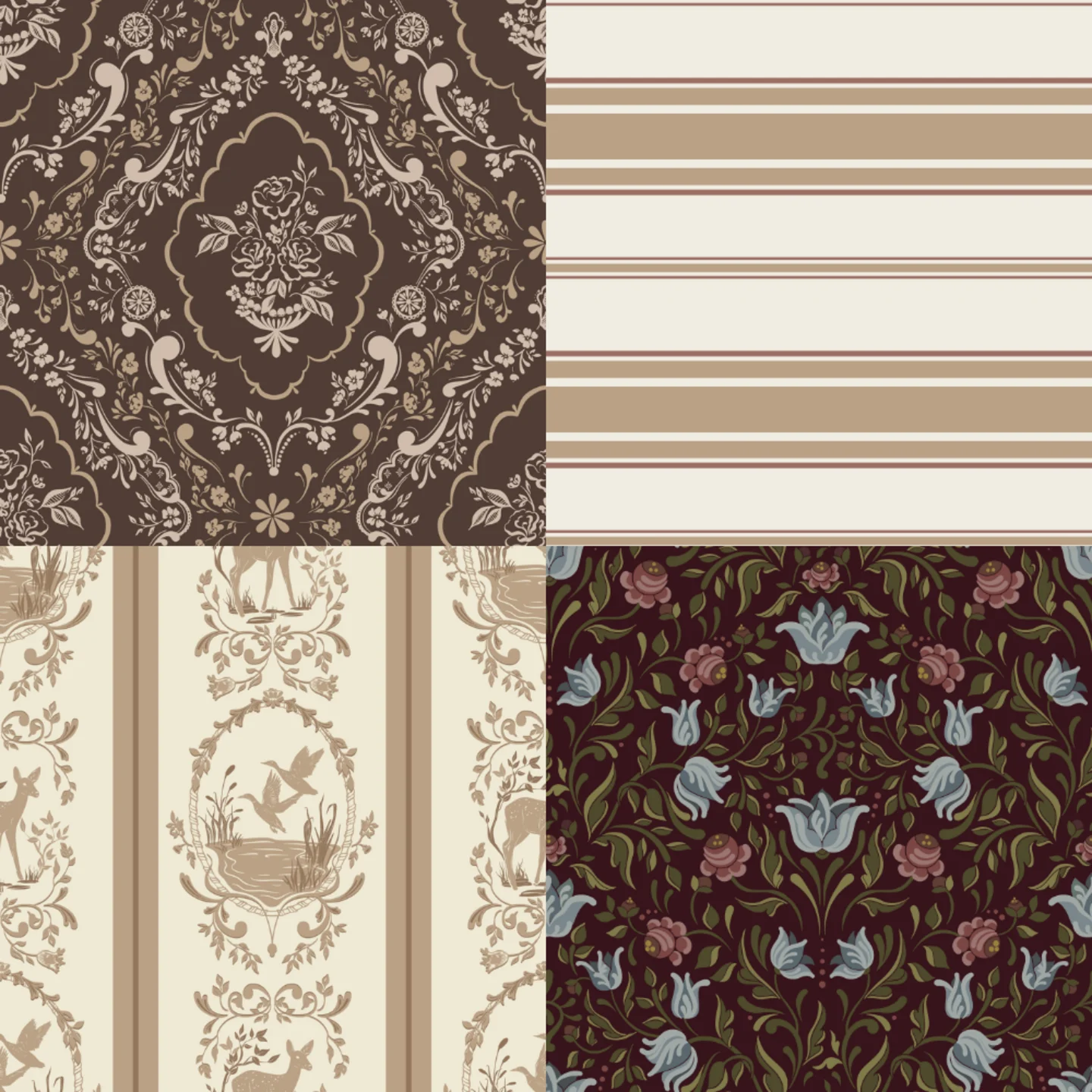 A grid of 4 farmhouse designs from ali-anni