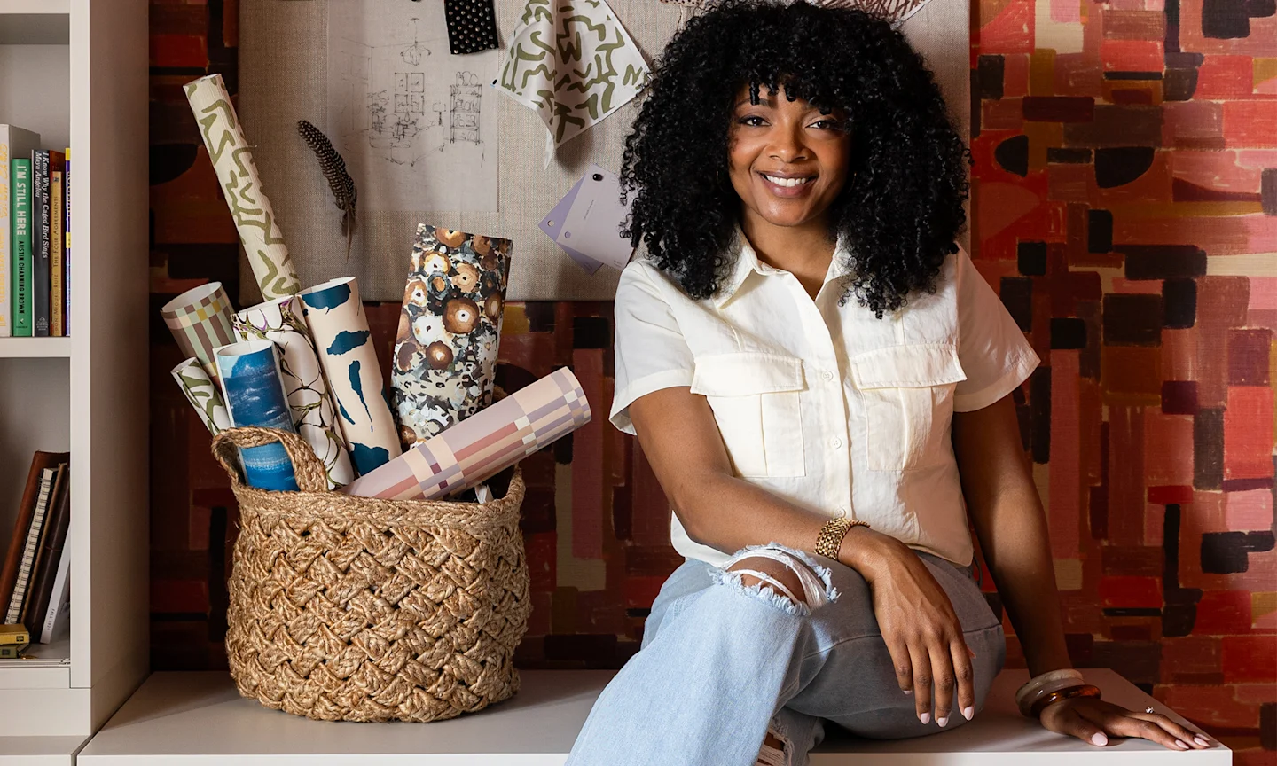 Marie Cloud of Indigo Pruitt in her design studio