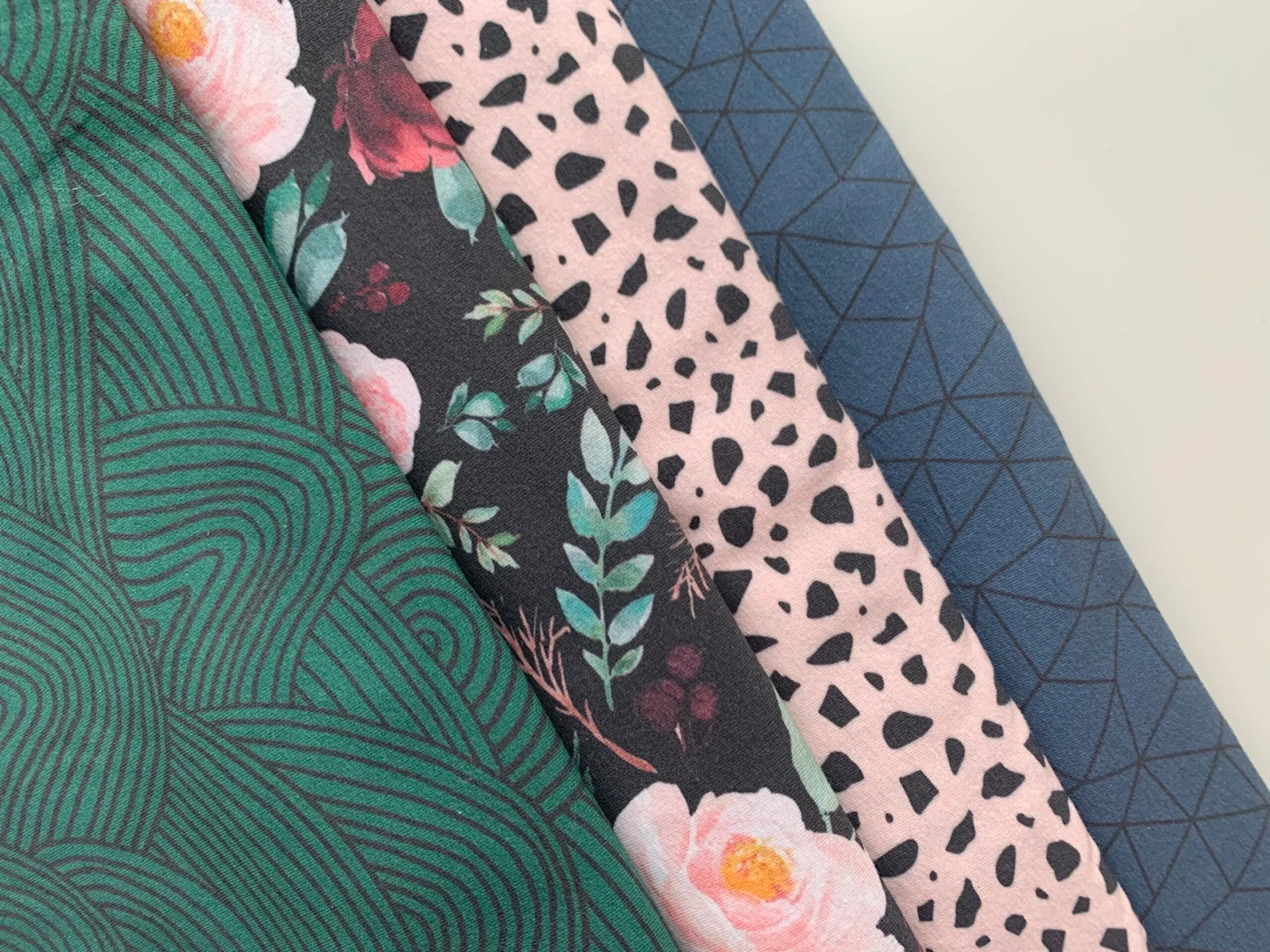 Fabrics used for reusable period underwear.
