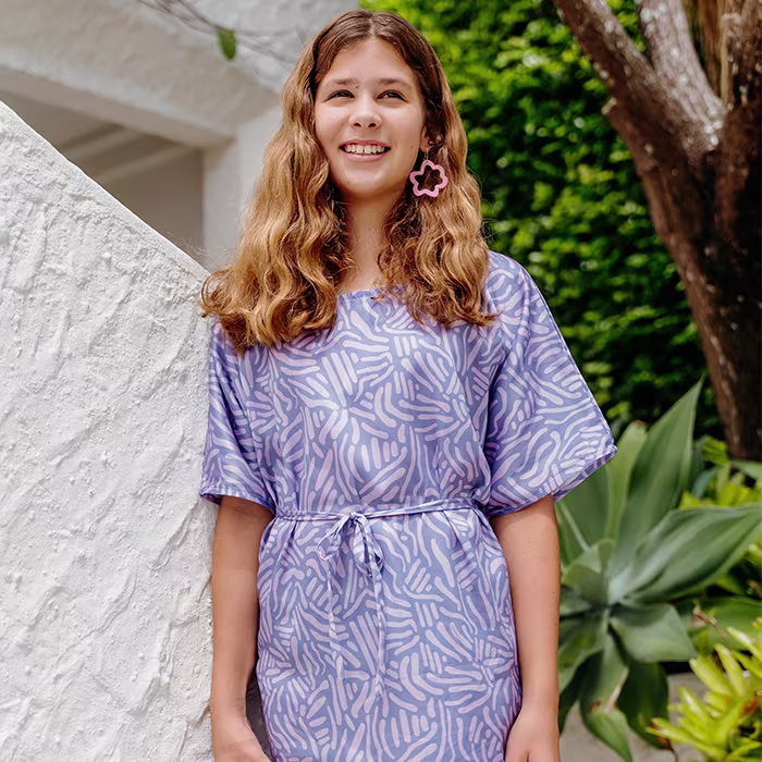 Cotton Silk fabric styled to highlight its elegant sheen and soft hand