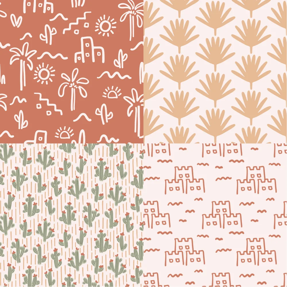 A grid of 4 western designs from kashmira