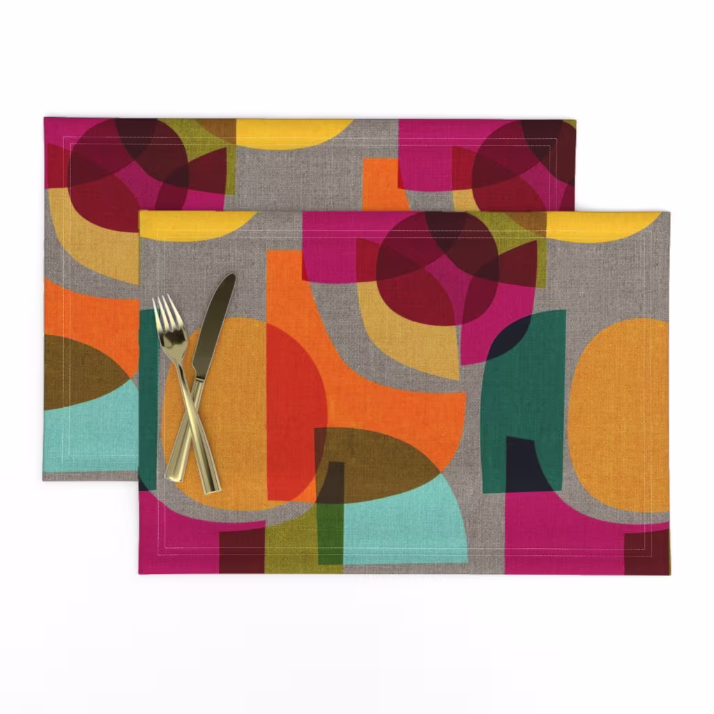 Colorful shapes placemat