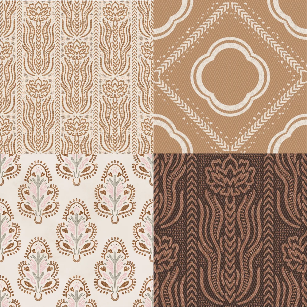 A grid of 4 boho designs from mona_ahmed