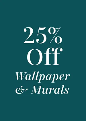 25% off wallpaper and murals