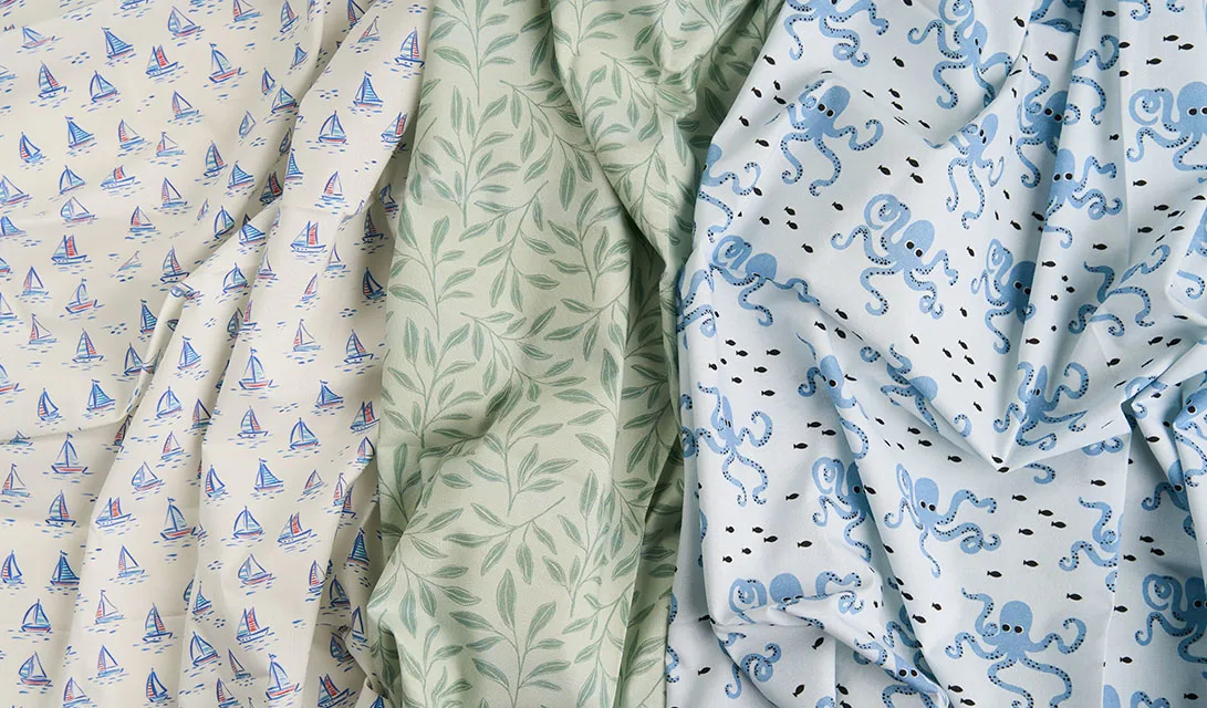 Spoonflower's Petal Signature Cotton with nautical prints