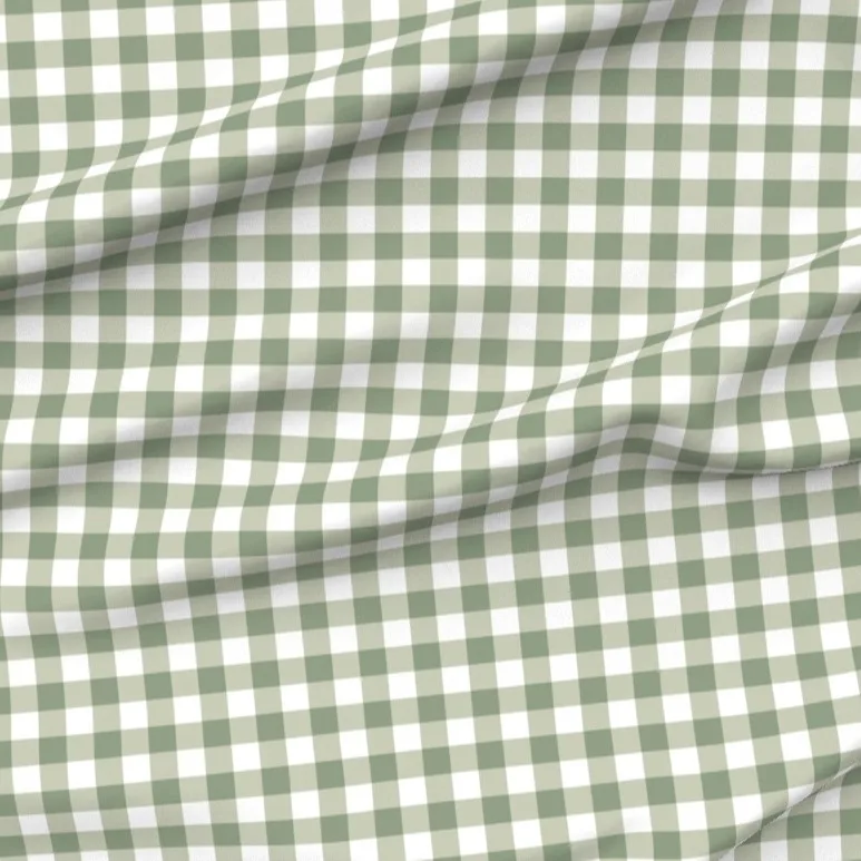 Green Plaid fabric by pipaluk_co