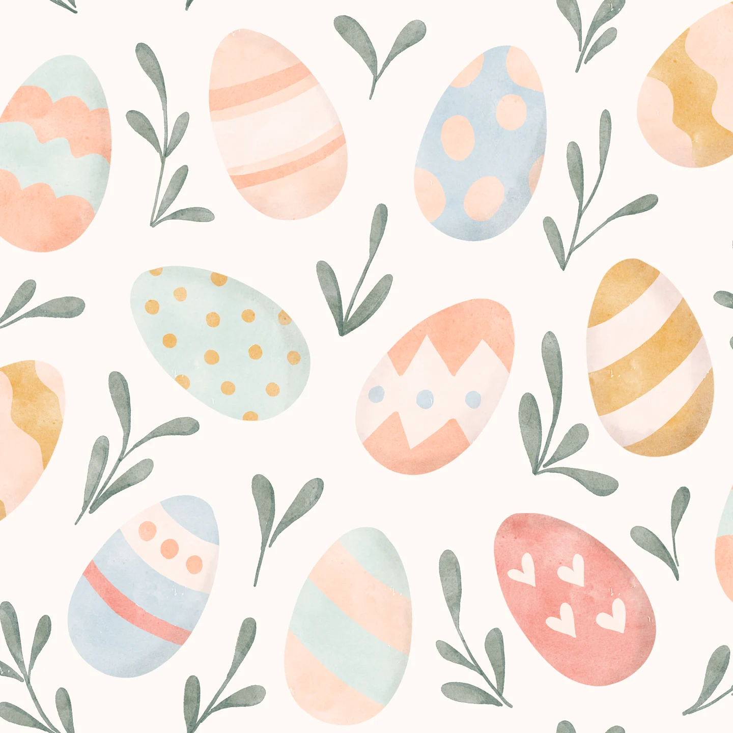 Pastel watercolor Easter eggs by mariana_walker