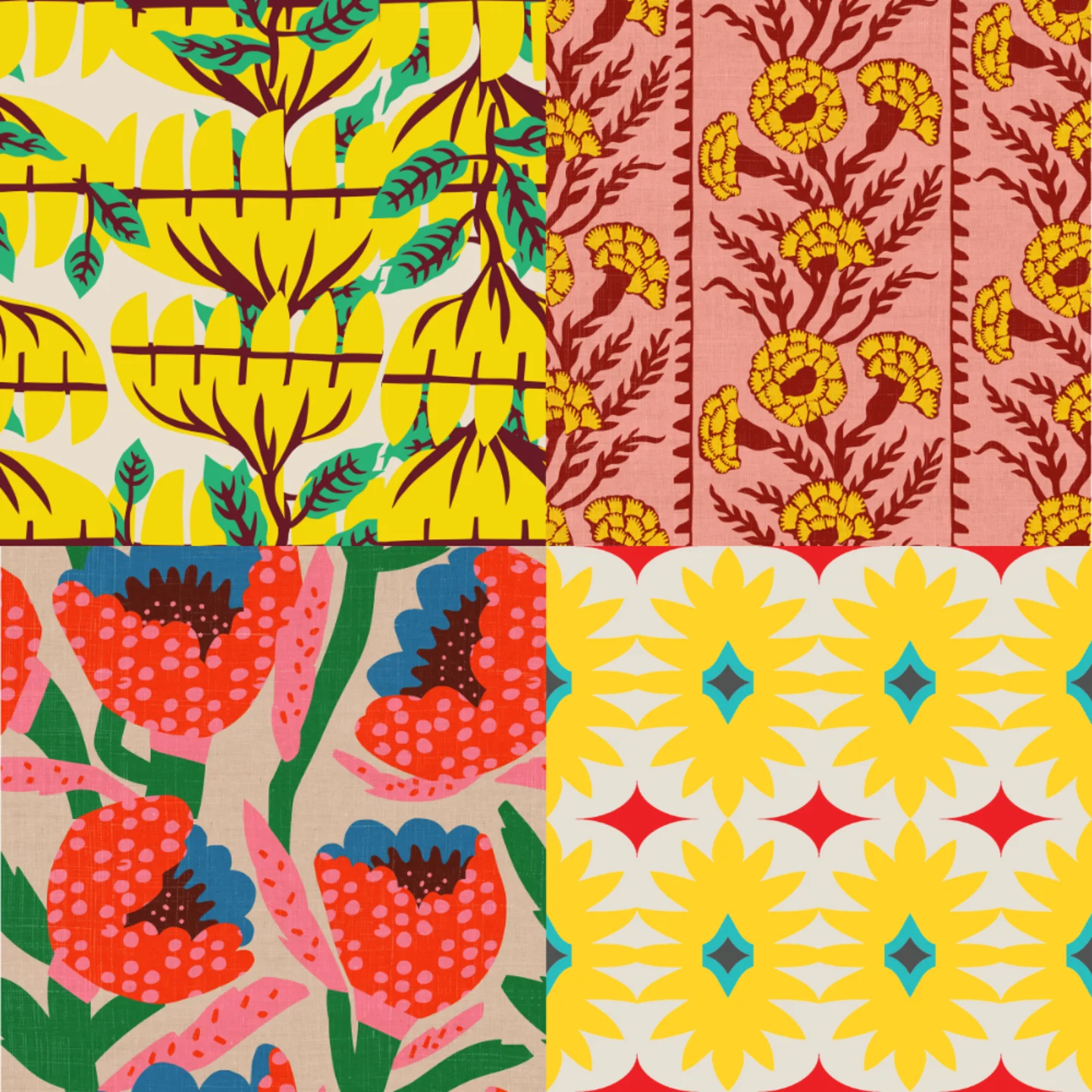 A grid of 4 boho holli_zollinger designs