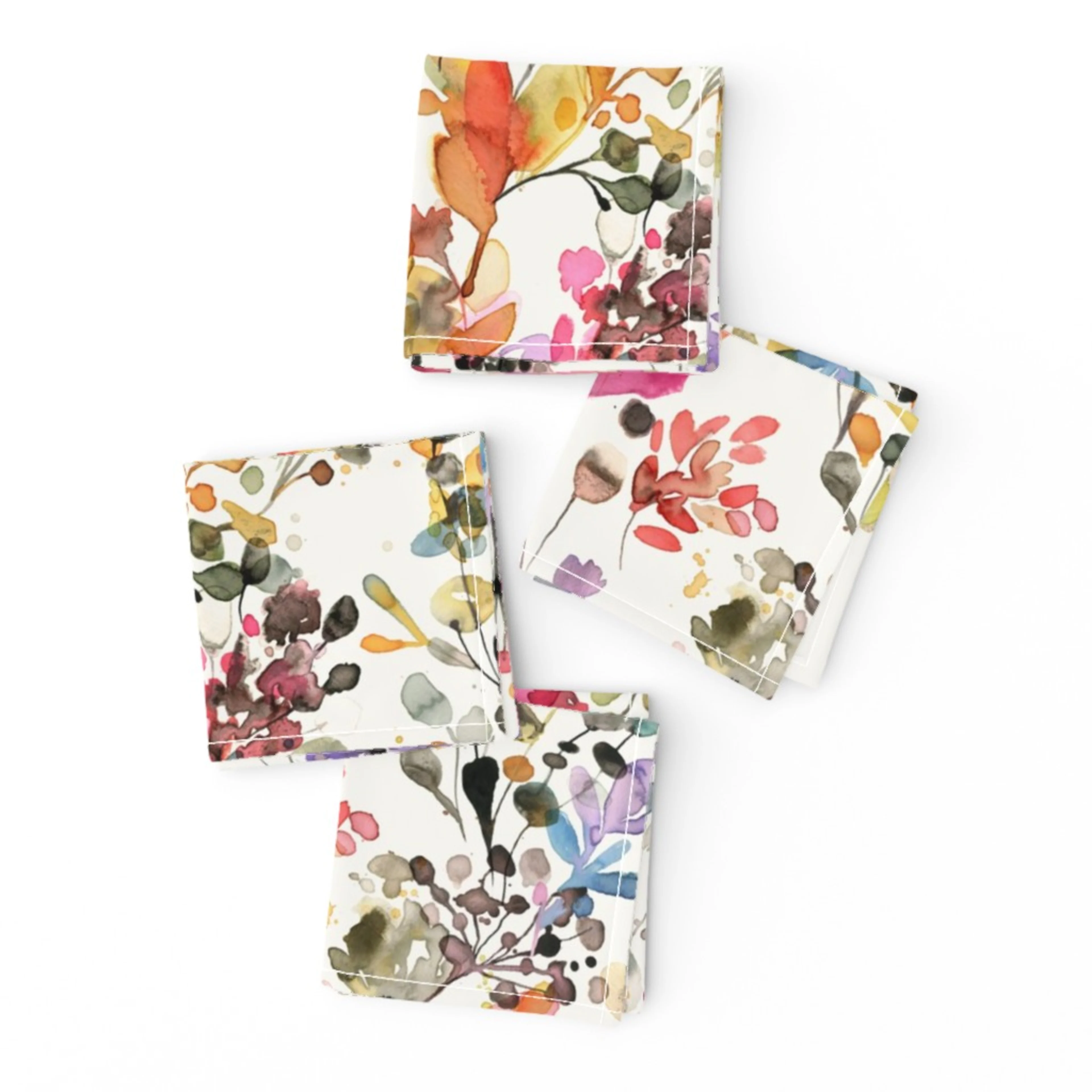Watercolor Floral cocktail napkins