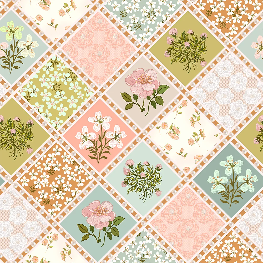 A pastel floral patchwork design from paisleyanddot_llc