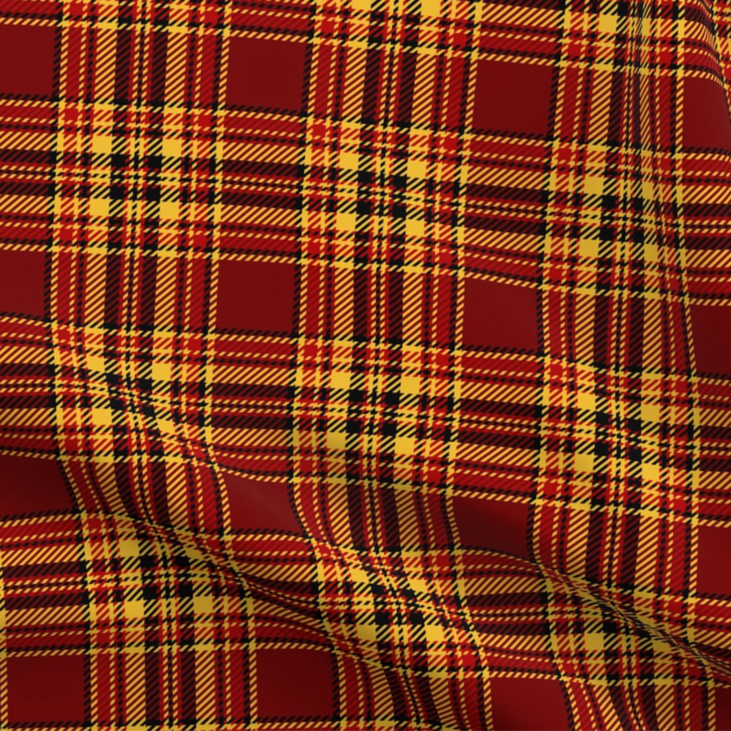 Maroon and gold plaid