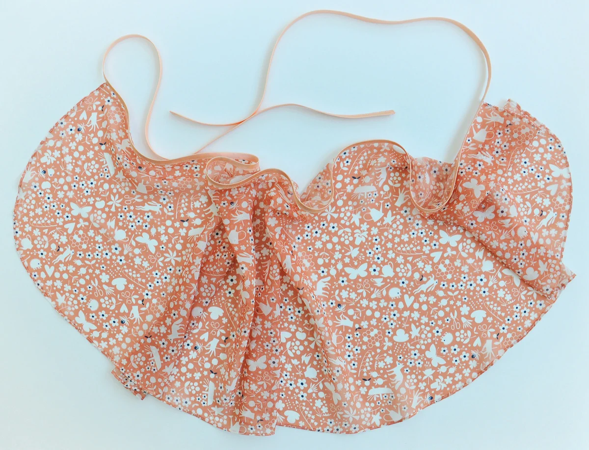 A finished chiffon ballet wrap skirt
