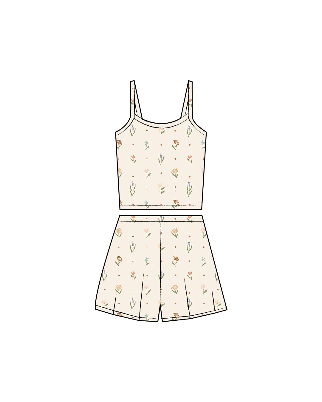 Paradise Patterns Honeygirl Lounge Set Sewing Pattern mock up
