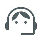 Icon of a person with a headset