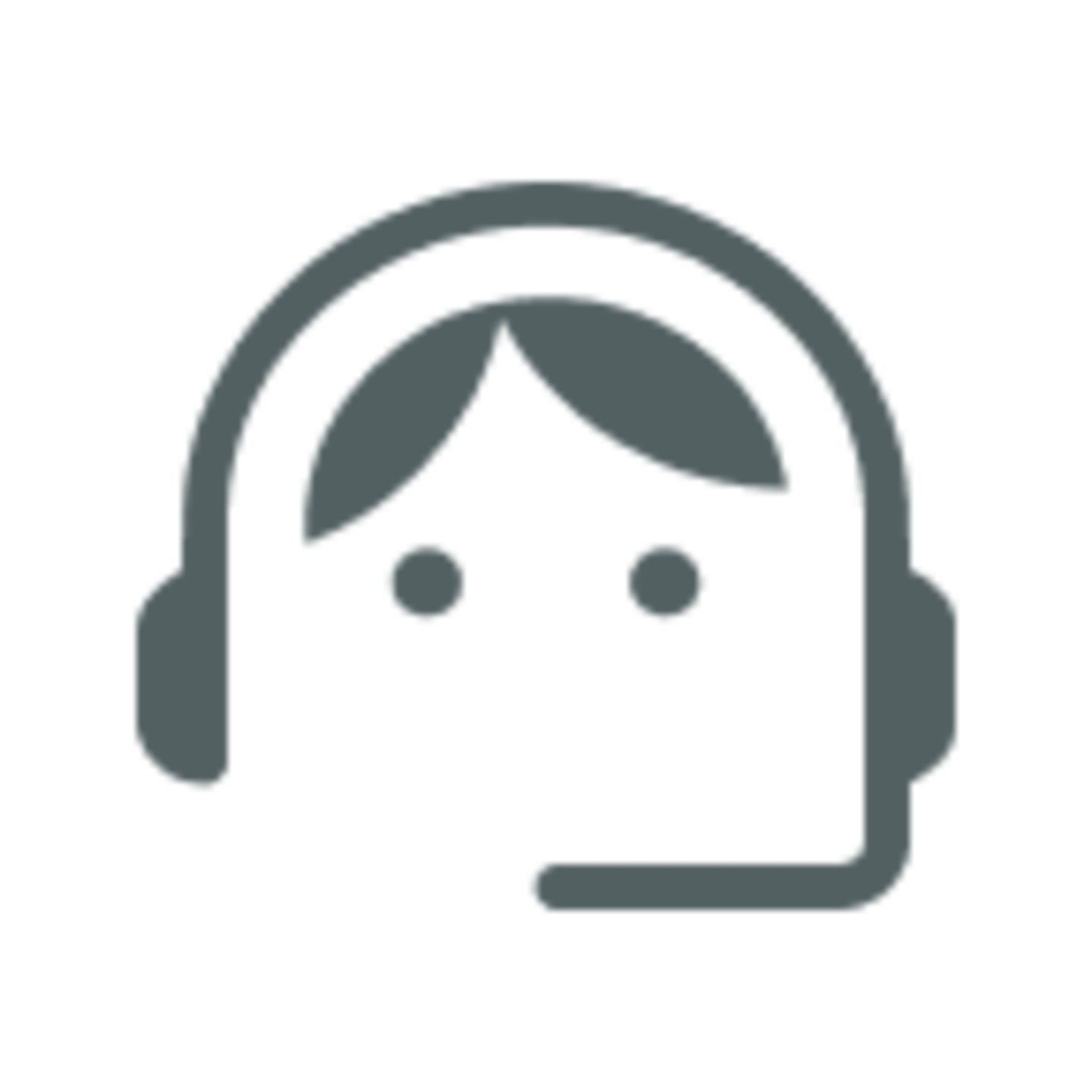 Icon of a person with a headset