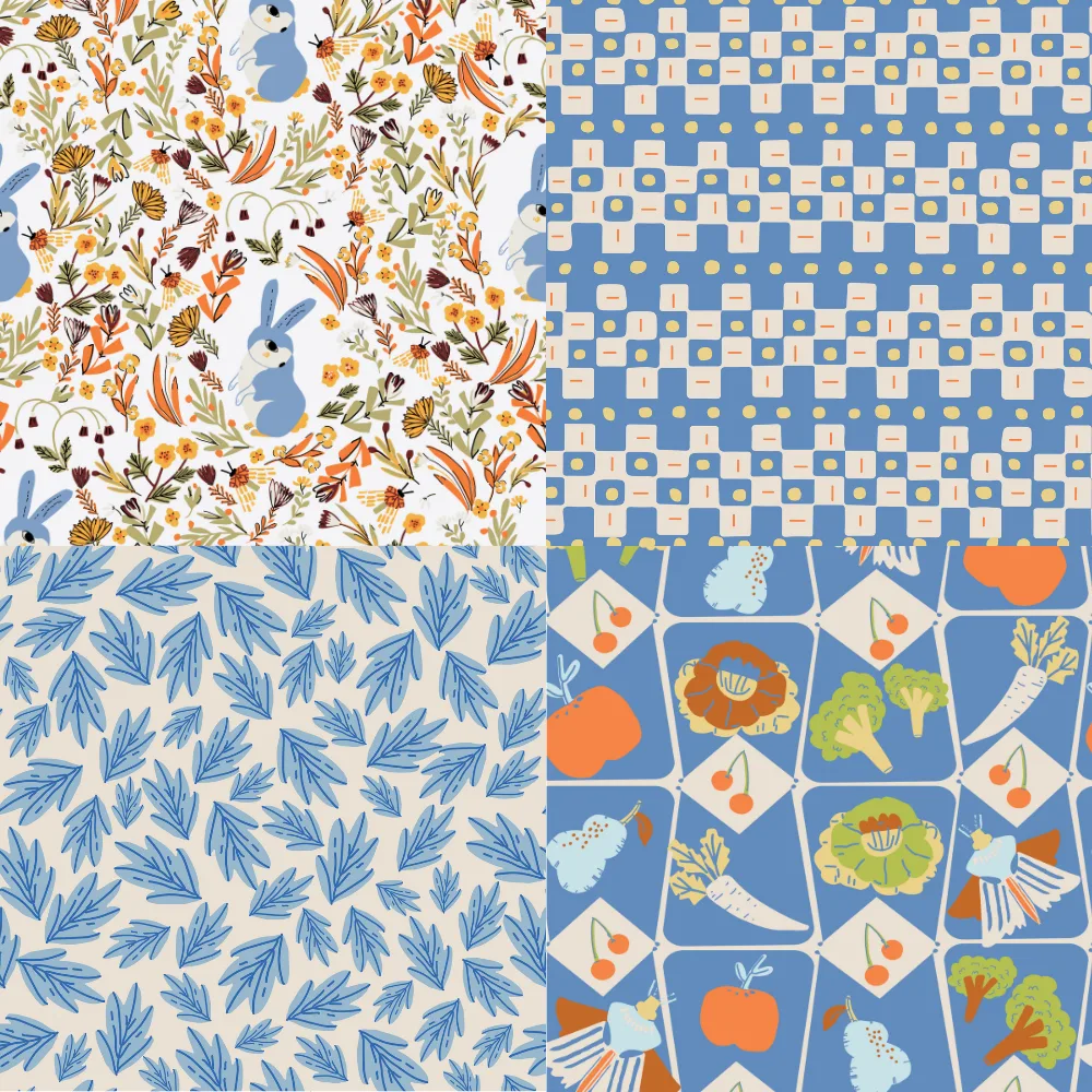 A grid of 4 spring designs from littl_crow